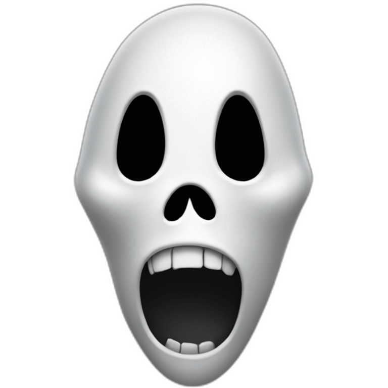 scream ghost face emoji