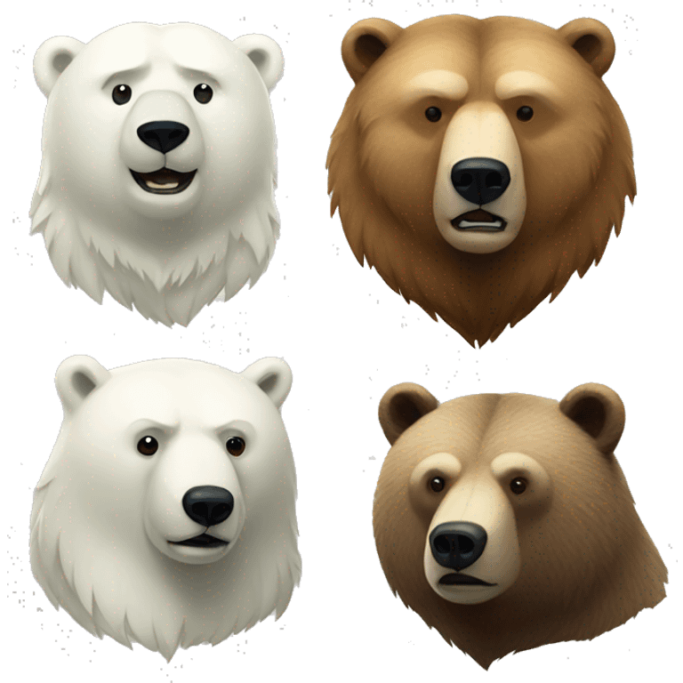 polar bear and grizzly emoji