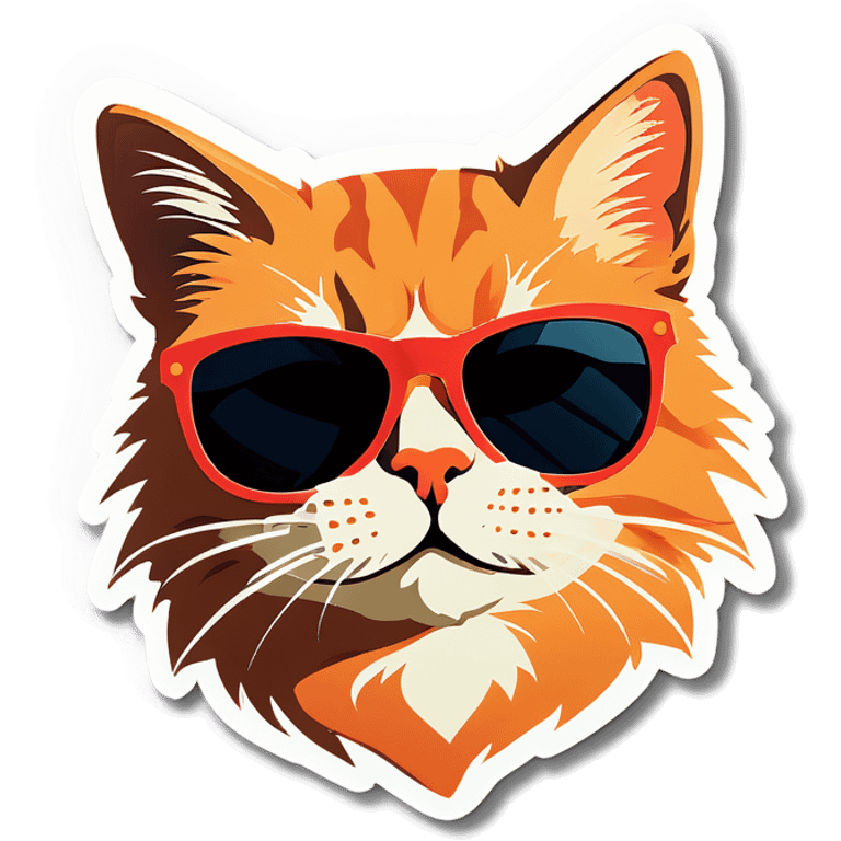 Cat with sunglasses emoji