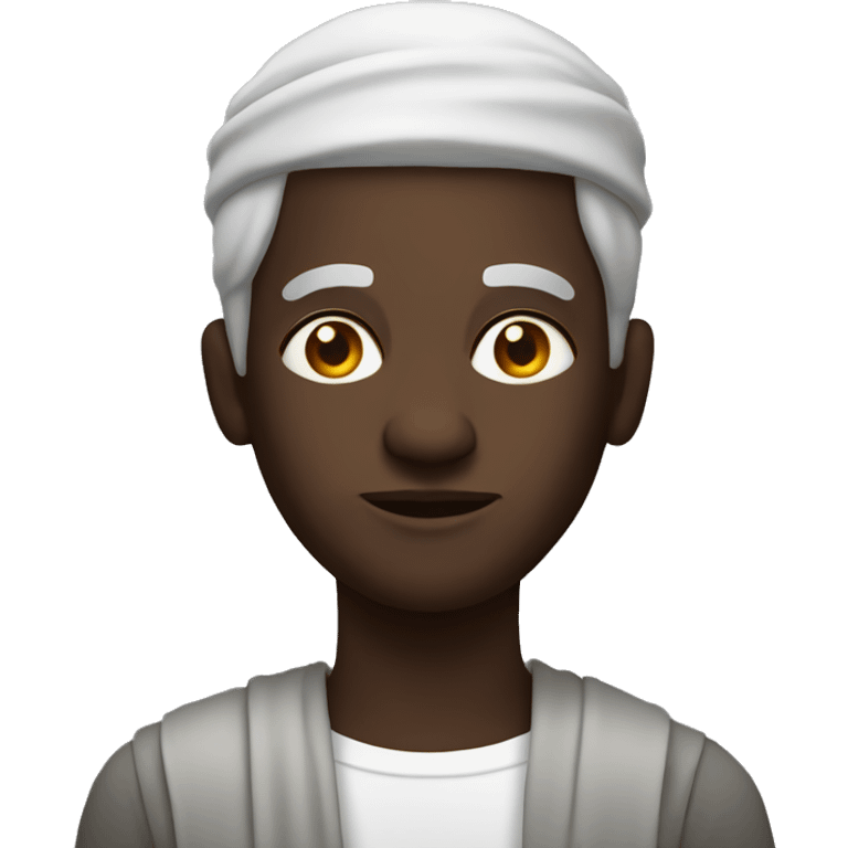 Black man in jain emoji