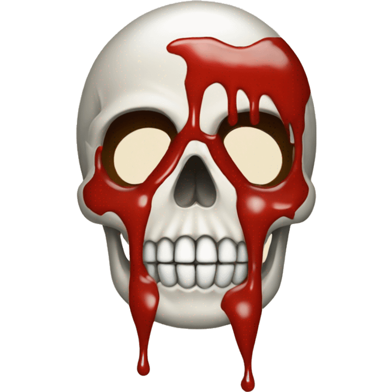 Skull with ketchup  emoji