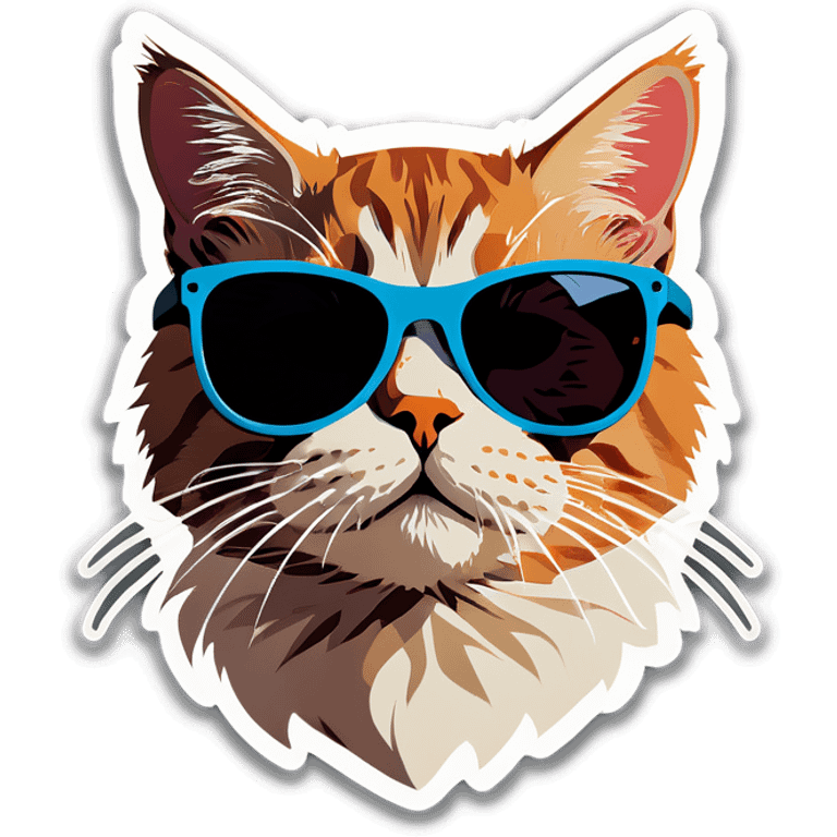 Cat with sunglasses emoji