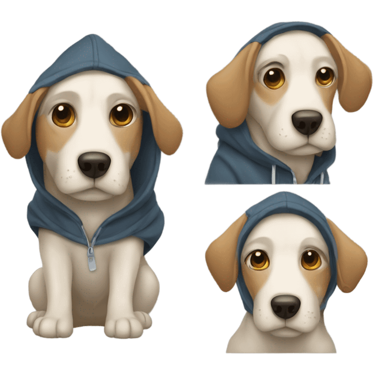 Dog with a hoodie  emoji