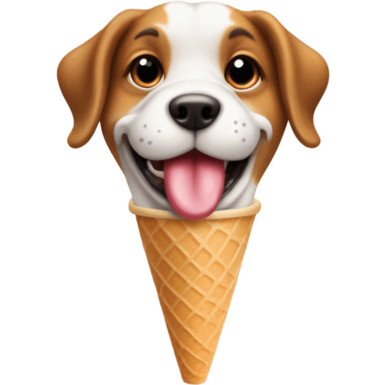 Dog eating ice cream  emoji