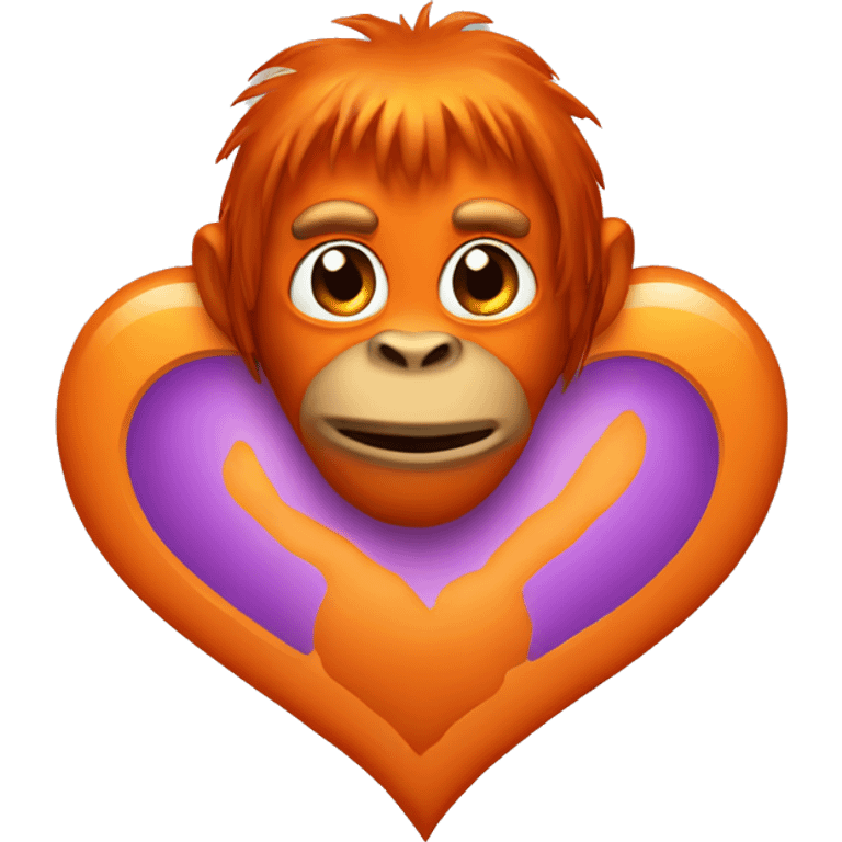 Orang heart emoji