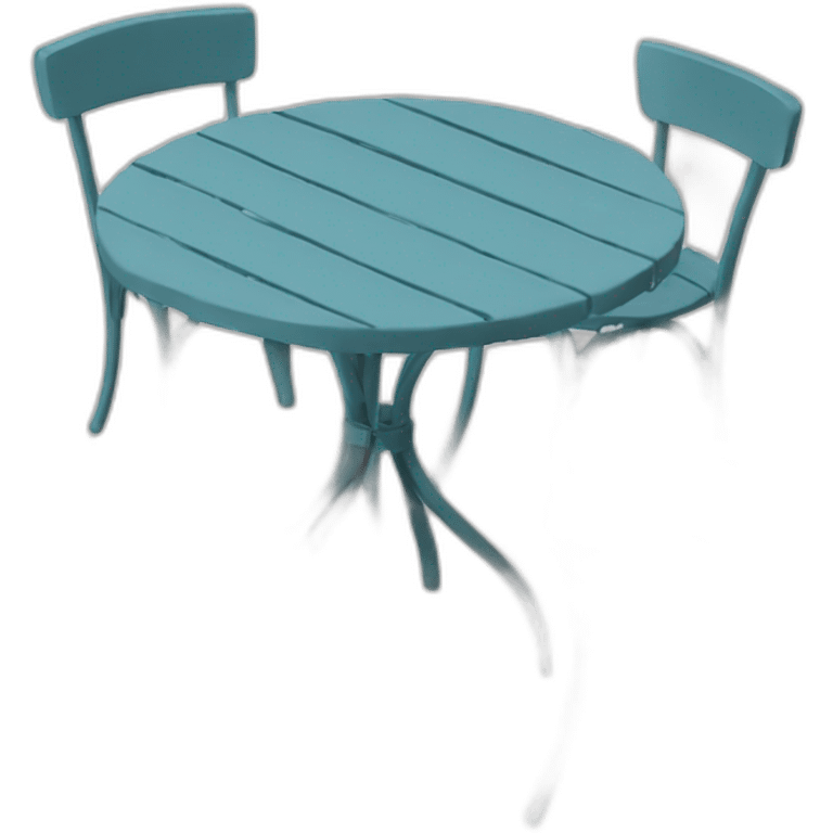 french bistro table and chair emoji