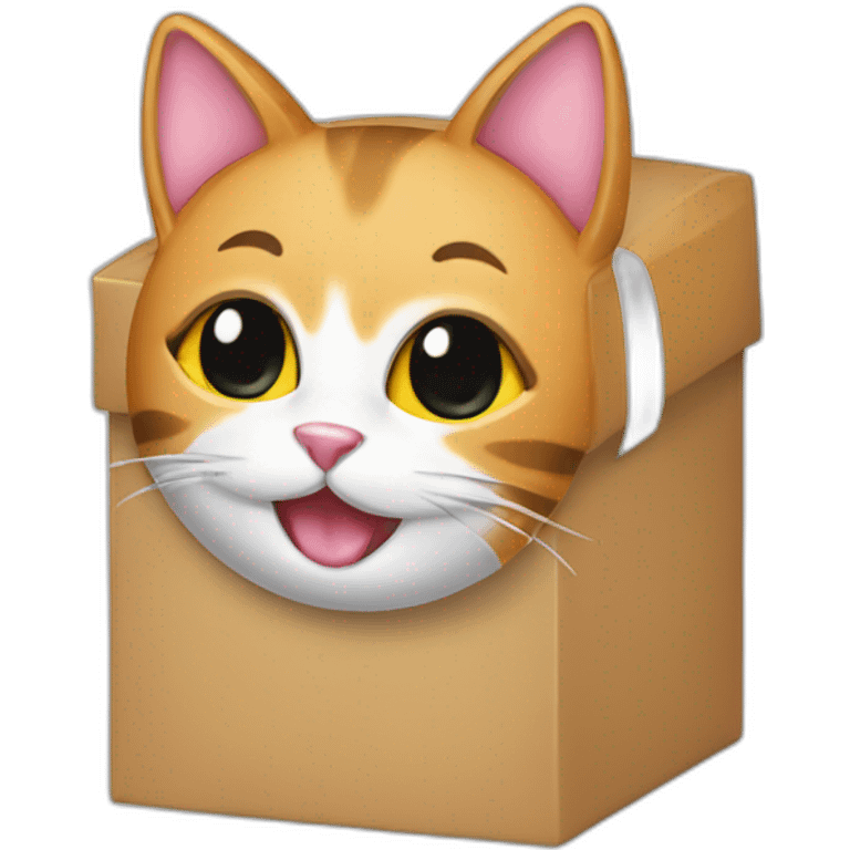 cat gift box emoji