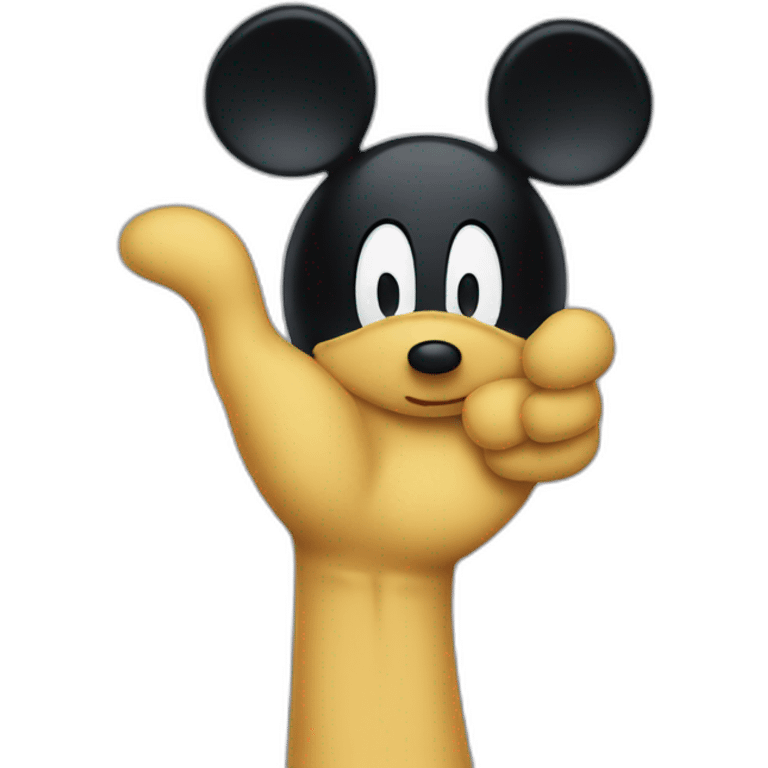 approving mickey hand emoji