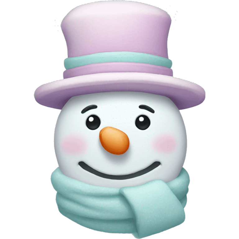 Pastel Snowman  emoji