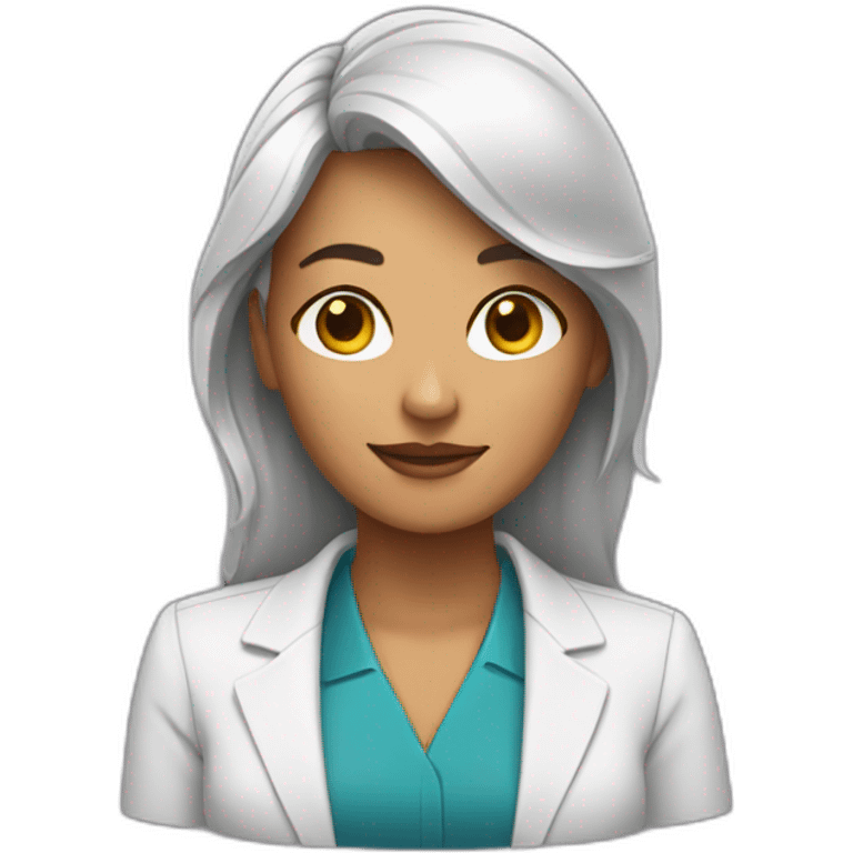 Mujer inteligente emoji