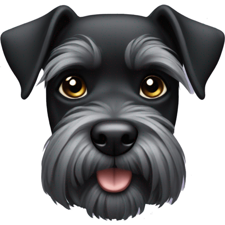 black miniature schnauzer dog emoji