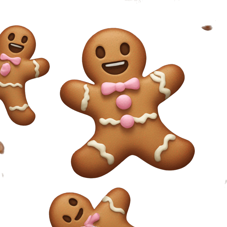 Pastel gingerbread man emoji