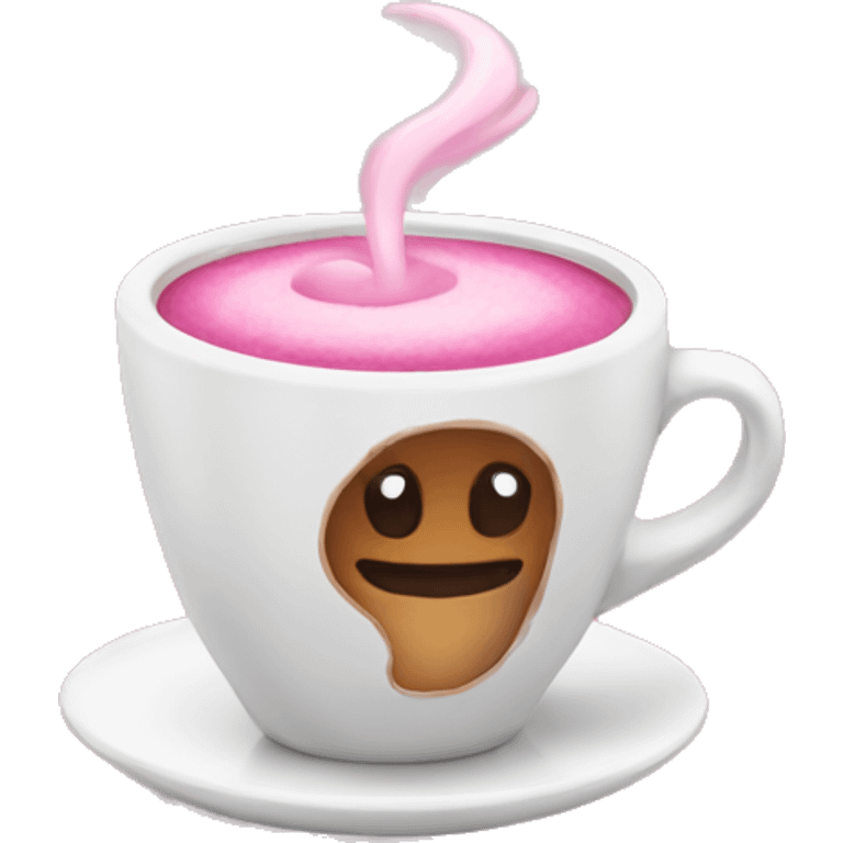 Pink coffe emoji