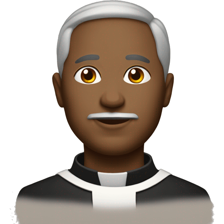 Catholic priest, middle age emoji