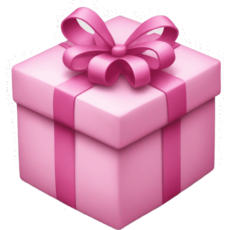 Pink Christmas present on a white background emoji