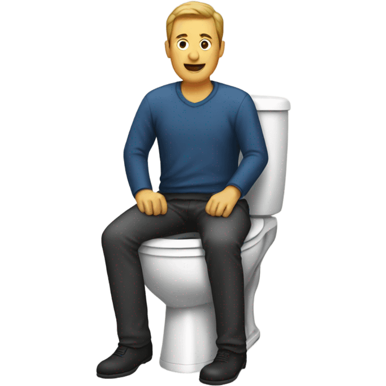 Man in a toilet emoji