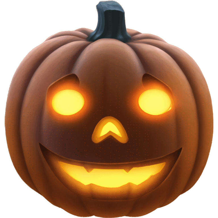 Halloween pumpkin with glowing eyes  emoji