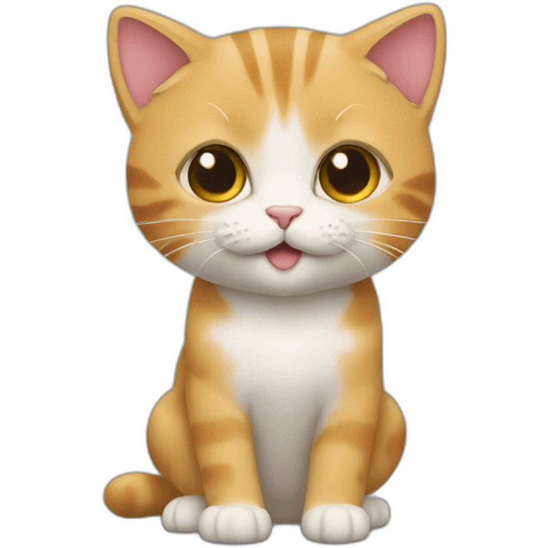 Un chat avec des chatons emoji