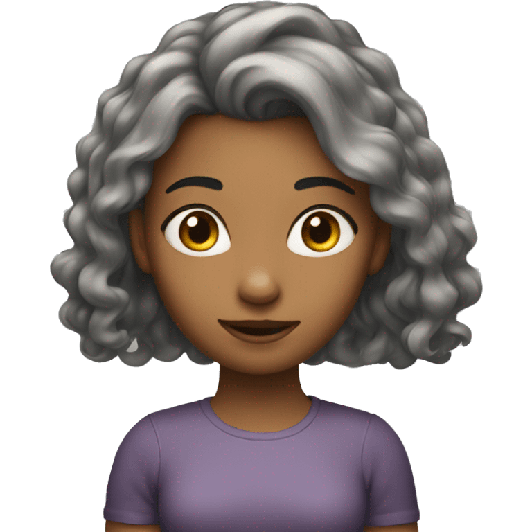 Girl with air-touch hair  emoji