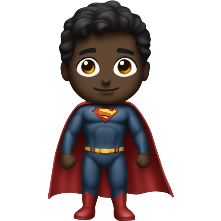 superman in a black version of his suit emoji