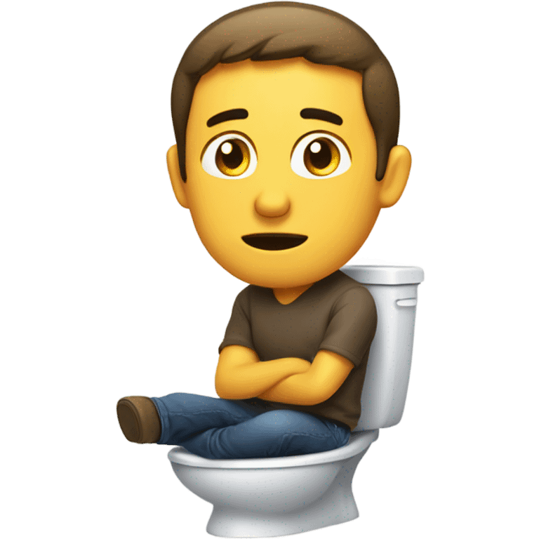 Man in toilet emoji