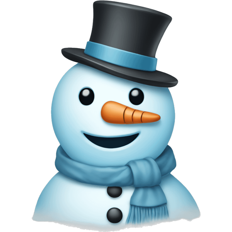 snowman pale blue accents emoji