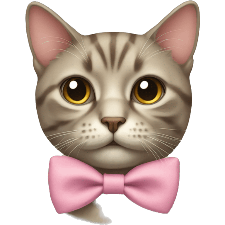 Cat wearing a bow  emoji