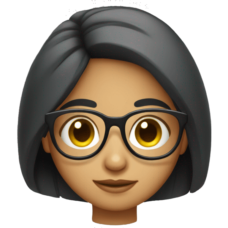 Cute Mexican girl with glasses emoji