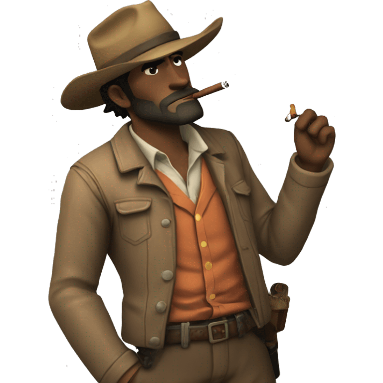 Arthur morgan smoking with goku emoji