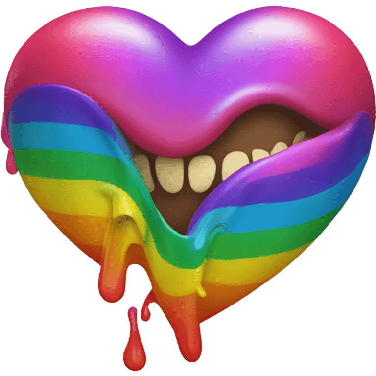 Heart with rainbow coming out mouth  emoji