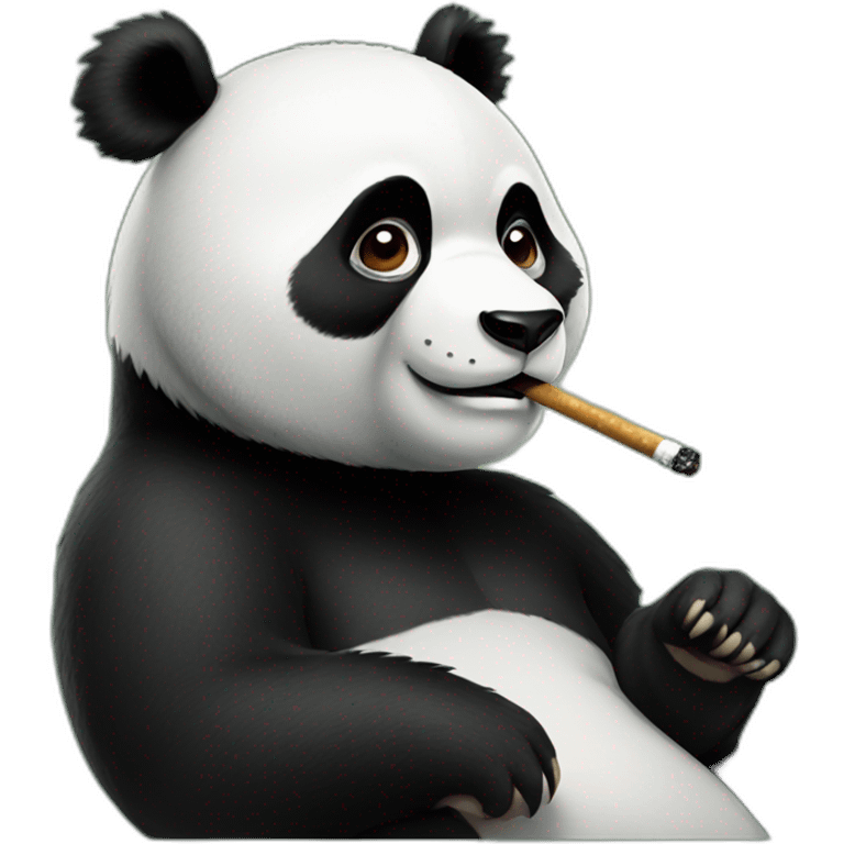 panda smoking emoji