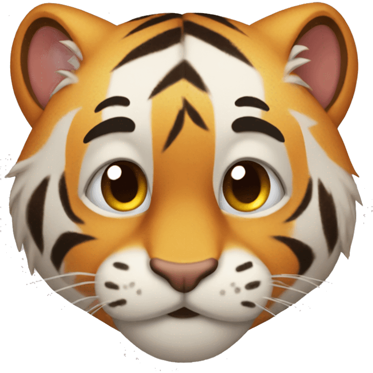 Cute tiger wink emoji