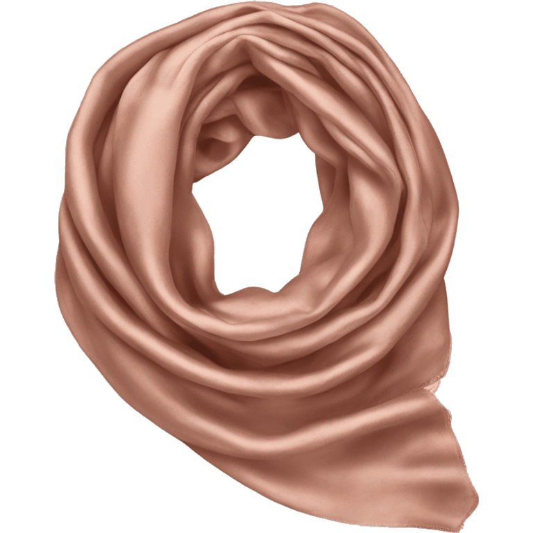 Realistic rose gold scarf emoji