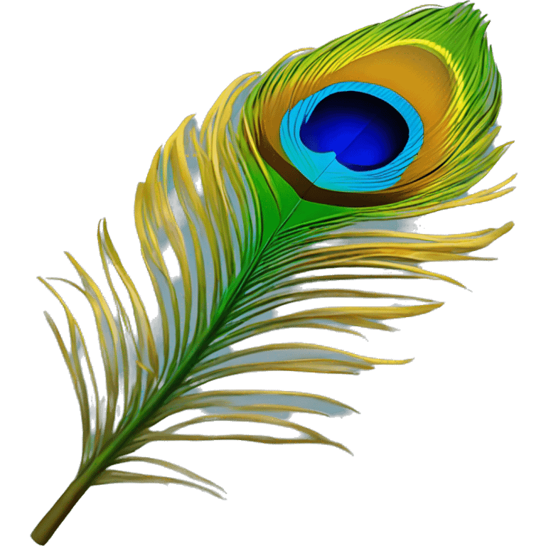 3Peacock feather upward positing emoji