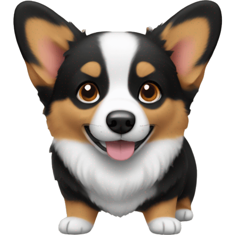 Corgi with black fur emoji