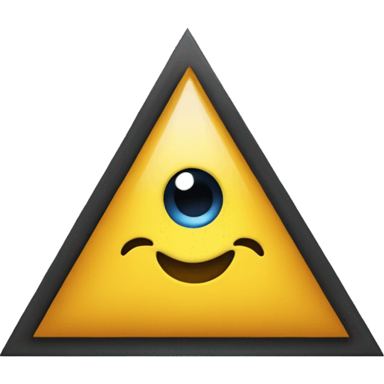 Triangle withe one eye and a hat  emoji