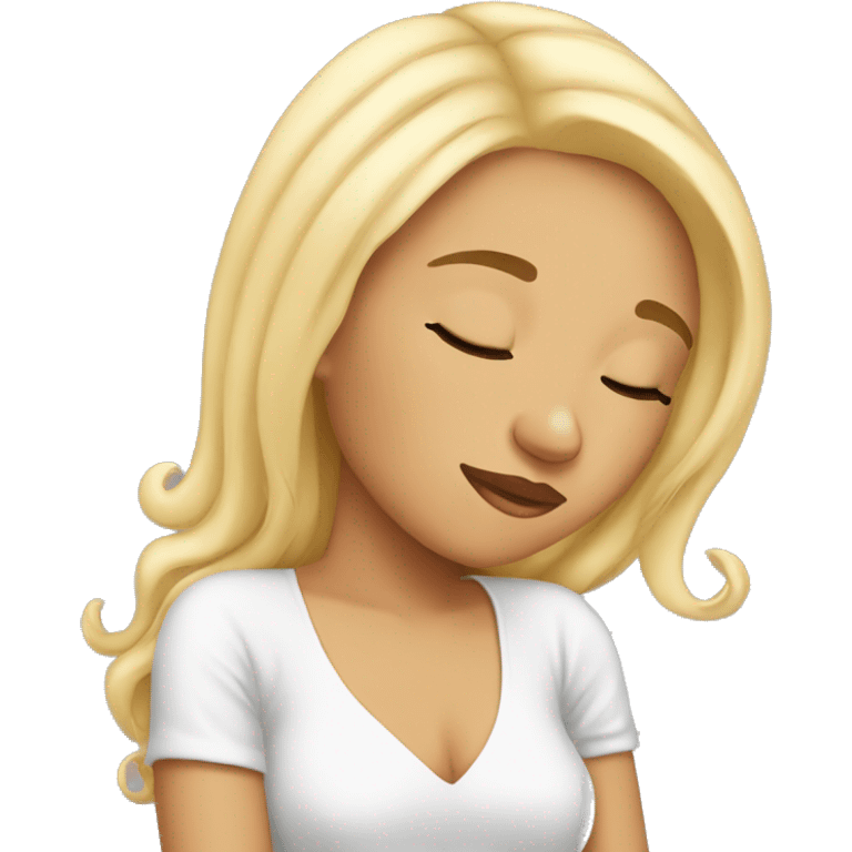 Beauty girl sleeping  emoji