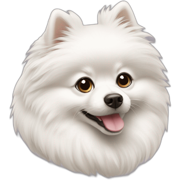 White Pomeranian emoji