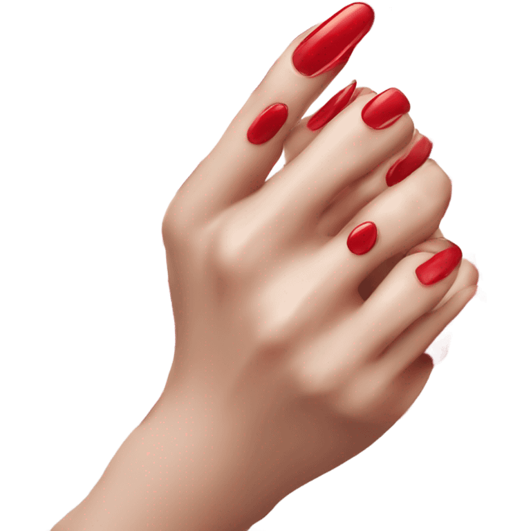 Longer nails red  emoji