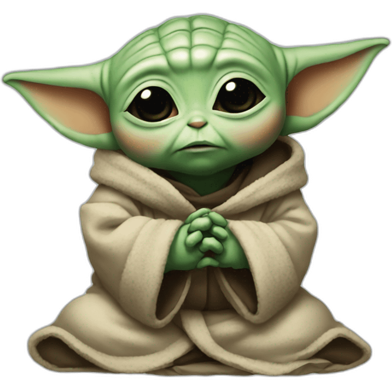 Baby yoda praying  emoji