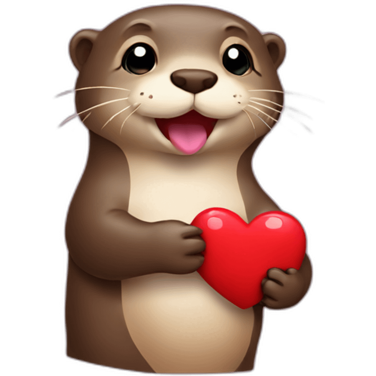 otter holding heart  emoji