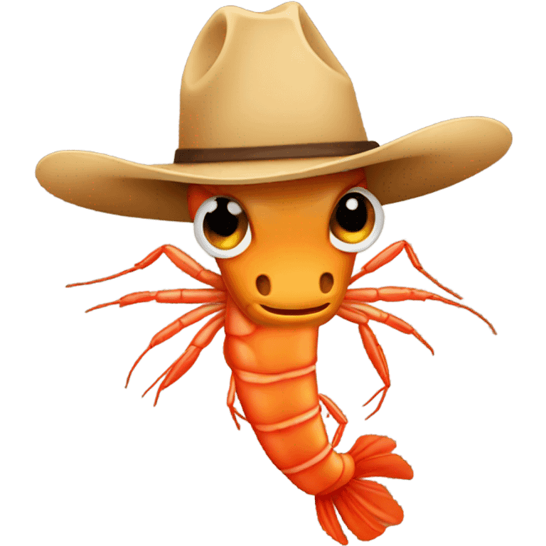 Shrimp with cowboy hat  emoji