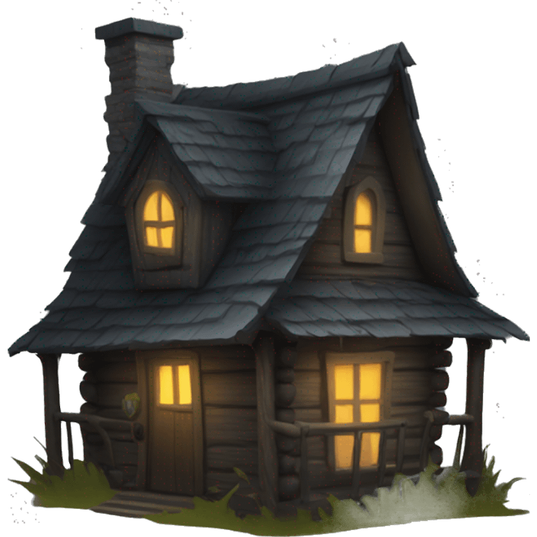 Haunted cabin in the woods  emoji