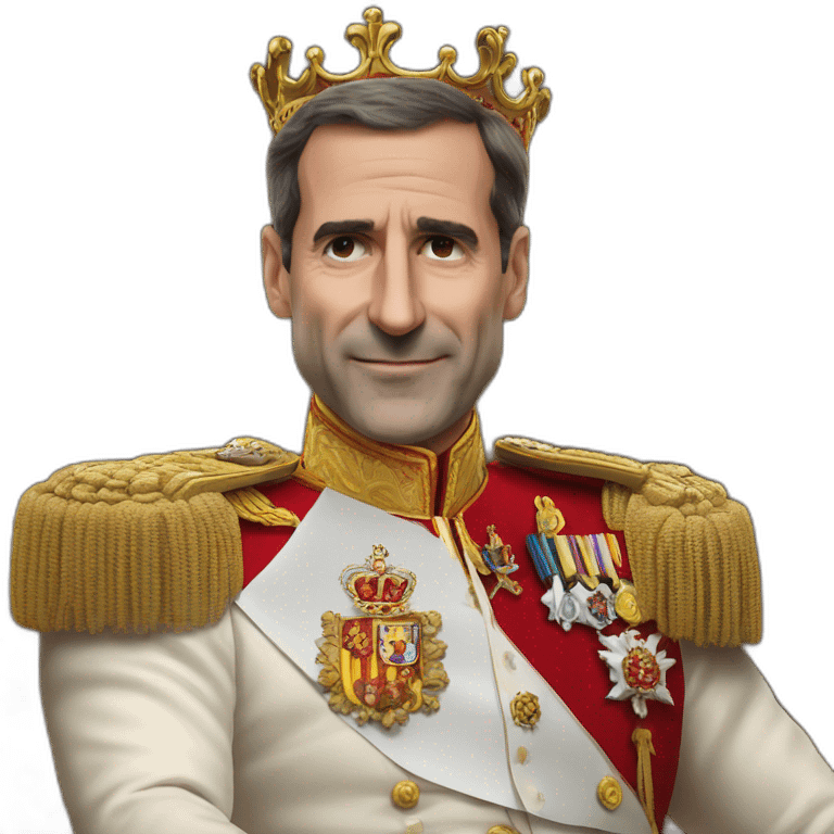 king Felipe VI drinking and poking emoji