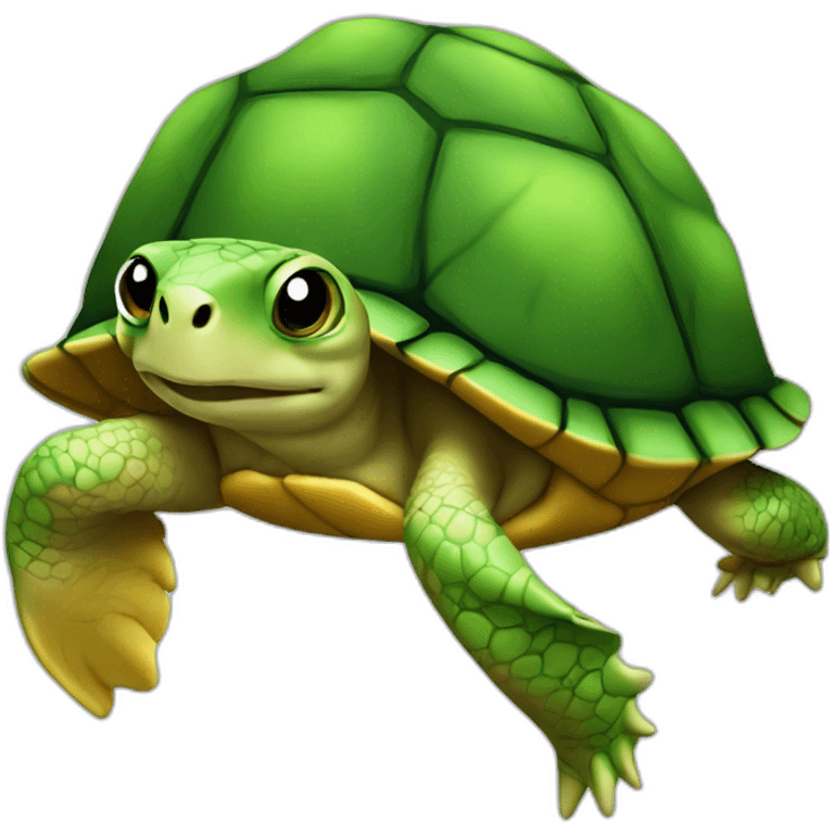 Tortue sur chat emoji