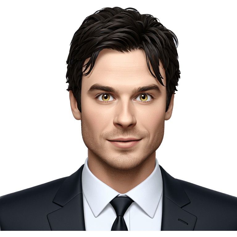 smiling man in formal attire emoji