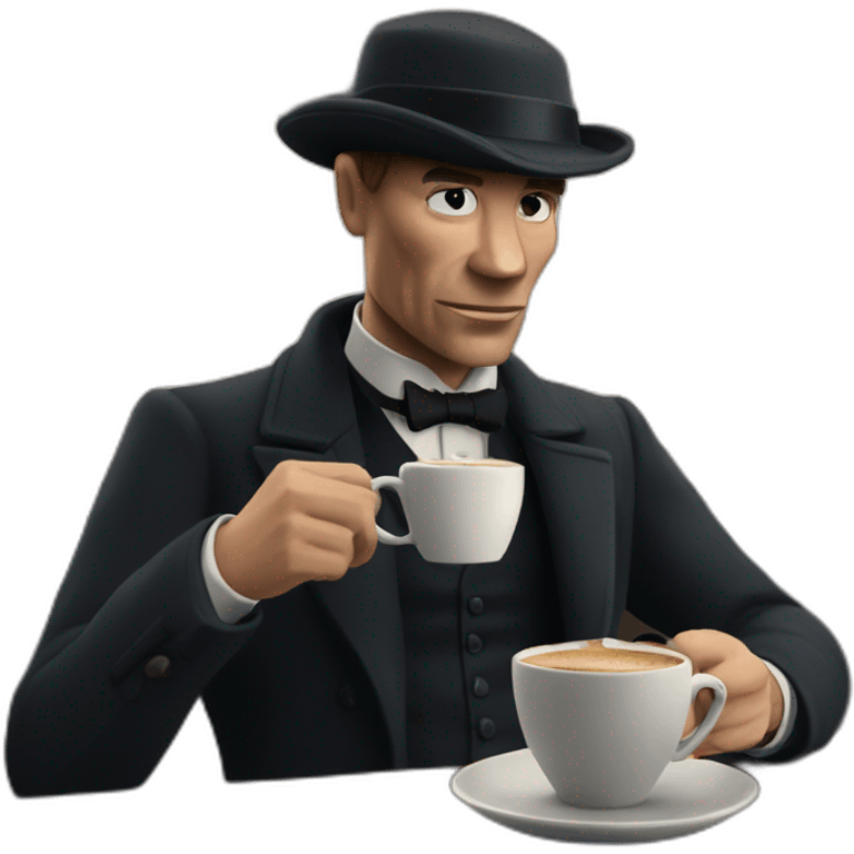 peaky blinders drinking coffee emoji