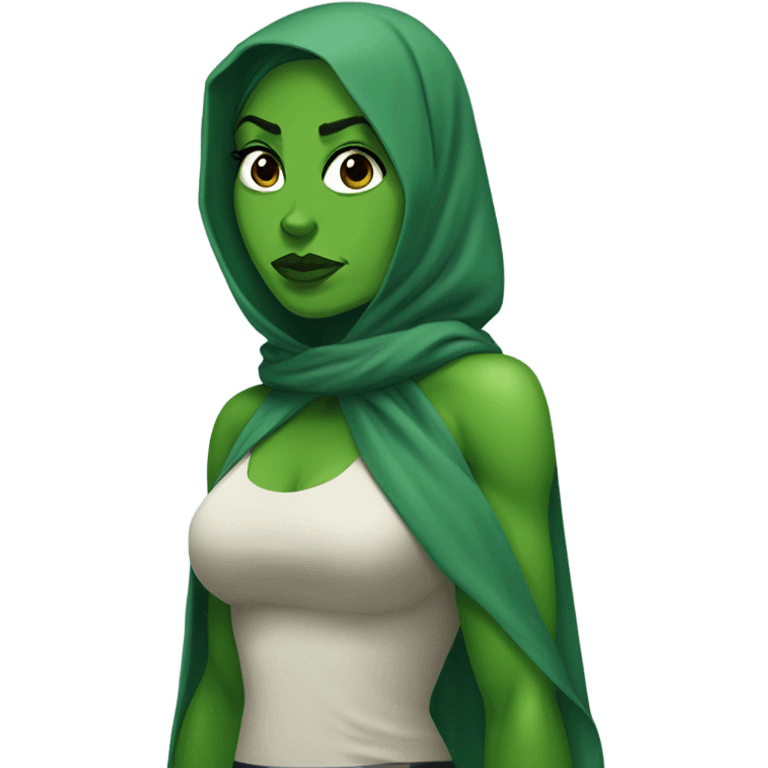 She hulk On Hijab emoji