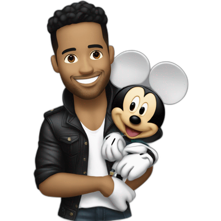 Romeo santos with t shitt mickey mouse emoji