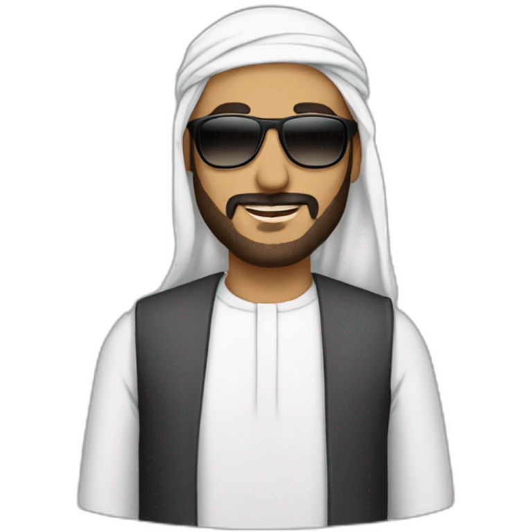 Arabie Muslim men with sunglasses emoji